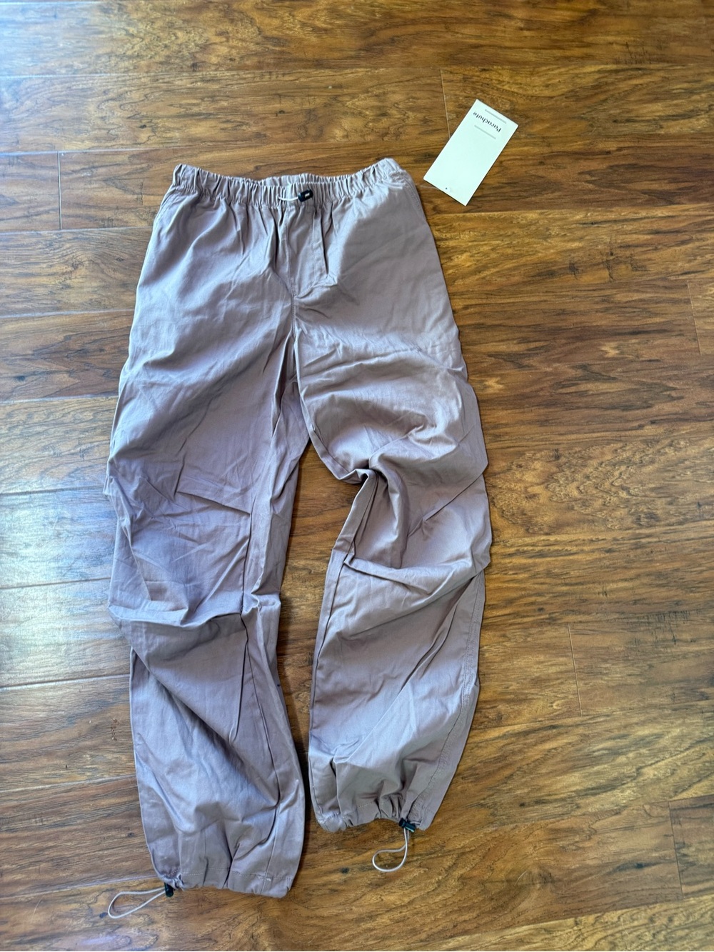 No Boundaries Taupe Drawstring Jogger Pants